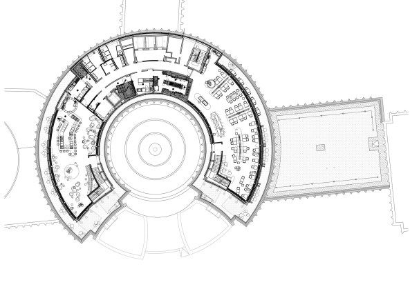 Grundriss 8. OG (Bar und Restaurant)