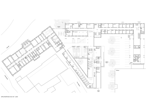 3. Preis: harris + kurrle (Stuttgart), Grundriss Erdgeschoss