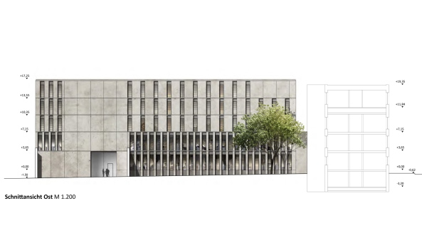 1. Preis: l�onwohlhage (Berlin), Ansicht Ost