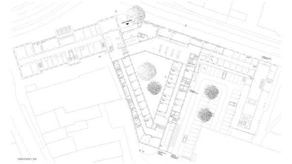 2. Preis: rw+ (Berlin) und Martin Schmitt Architektur (Berlin), Grundriss Erdgeschoss