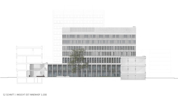 2. Preis: rw+ (Berlin) und Martin Schmitt Architektur (Berlin), Ansicht Ost