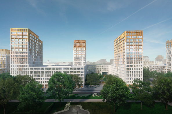 KCAP und Orange Architects planen insgesamt sechs Gebäudeensembles mit Mischnutzung.