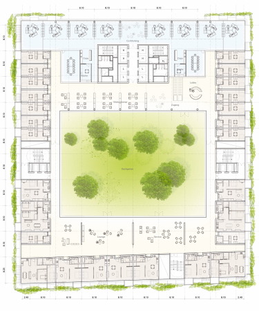 ingenhoven architects (Dsseldorf), Grundriss 3. OG