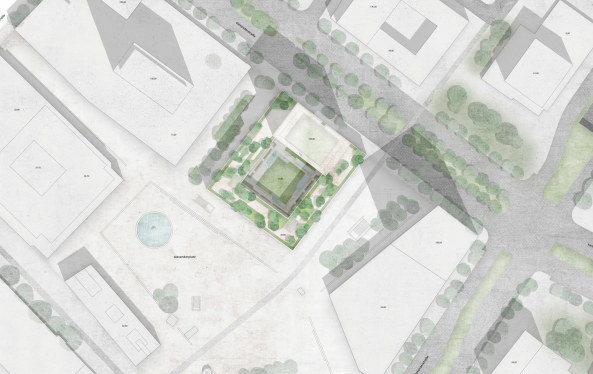 ein 2. Preis: Sauerbruch Hutton Architekten (Berlin), Entwurfsvariante vor der berarbeitung