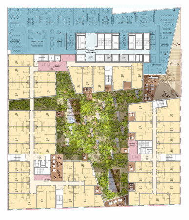 3. Preis: Jean-Paul Viguier et Associes Architecture et Urbanism (Paris), Grundriss Wohngeschoss