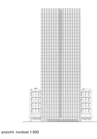 1. Preis: Sauerbruch Hutton Architekten (Berlin), Entwurfsvariante nach der berarbeitung