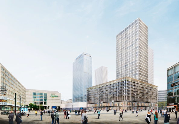 ein 2. Preis: Diener + Diener Architekten (Basel), Entwurfsvariante vor der berarbeitung