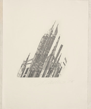 [Mnster zu Ulm], Radierung aus der Serie Kathedralen, 1986