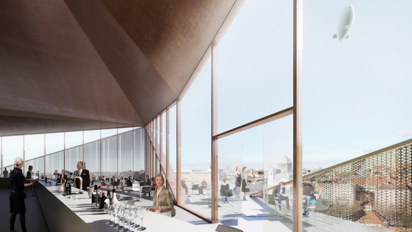 Auer Weber: Perspektive Dachrestaurant