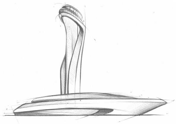 Flughafentower in Istanbul von Pininfarina