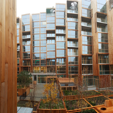 Der Innenhof vom ersten Obergeschoss aus gesehen.