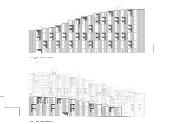 Ansicht Ost- und Westfassade