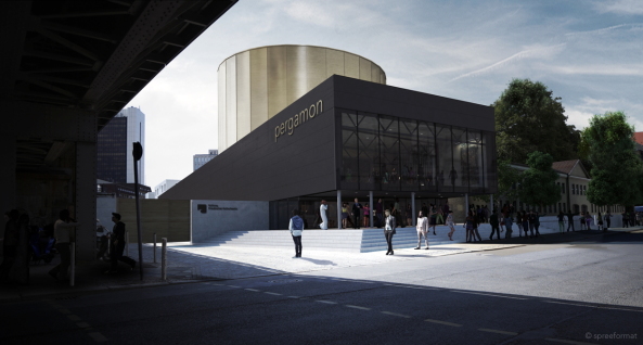 Pergamonmuseum. Das Panorama, Auenperspektive, Visualisierung 2018