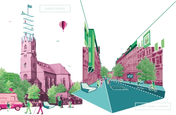Architektenpreis:  Stagnierende Mittelstdte von Susan Radisch und Sebastian Lorenz, Collage