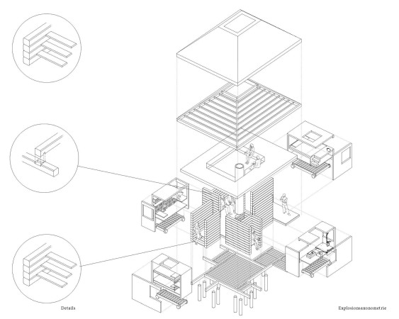 2. Preis: Opposite Office, M�nchen, Konzept der festen H�user