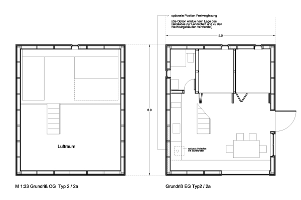 Eine Anerkennung: K�hne + Schultz-Granberg, Berlin, Grundriss Haustyp 2