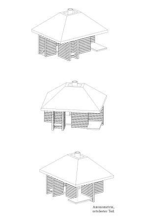 2. Preis: Opposite Office, M�nchen, Axonometrie feste H�user