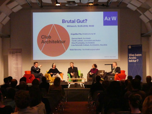 Dritte Ausgabe des Club Architektur in Wien, Thema: Brutal gut?