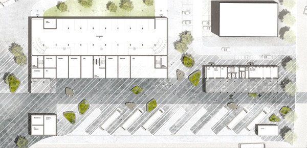 2. Preis: blauraum Architekten, Grundriss Erdgeschoss