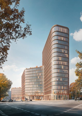 Kleihues + Kleihues bauen Hochhaus in Berliner Europacity