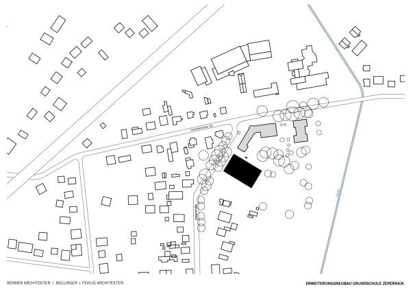 Lageplan der Grundschulerweiterung in Zepernick