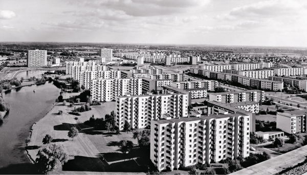 Aufnahme der Bremer Siedlung Neue Vahr aus den 60er-Jahren