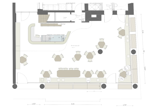 Grundriss des Cafs