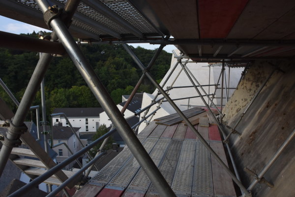 Baustellenbesuch bei Bhms Wallfahrtsdom in Neviges