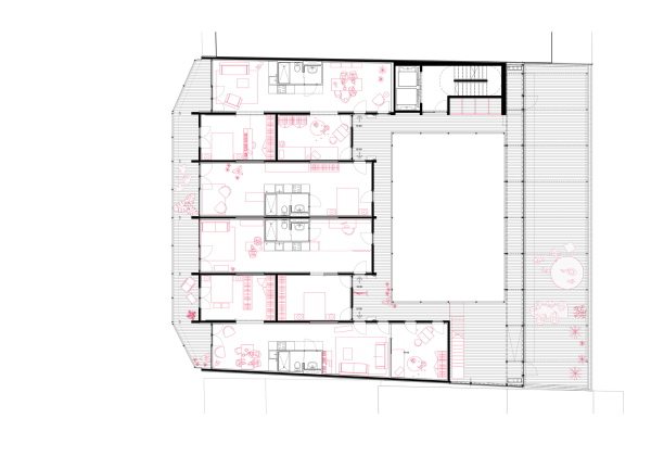 Grundriss 6. Obergeschoss