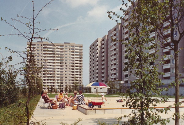 Siedlung Kranichstein Darmstadt, Ernst May, Neue Heimat Sdwest, Stadtplanungsamt Darmstadt, Gnther Grzimek (Landschaftsarchitektur), 19651968