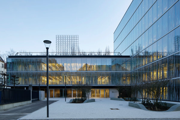 Bambus oder Farne? Die Interpretation des Musters auf den Glasscheiben bleibt den Betrachtern berlassen.