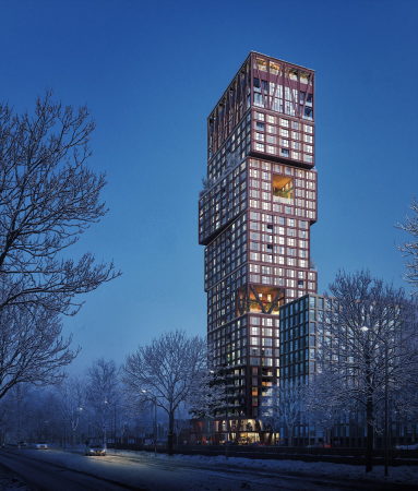 LEVS architecten planen Wohnturm in Den Haag