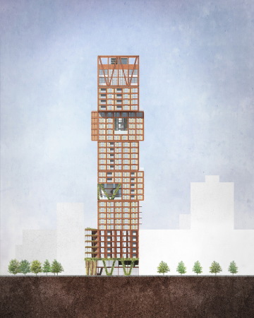 LEVS architecten planen Wohnturm in Den Haag