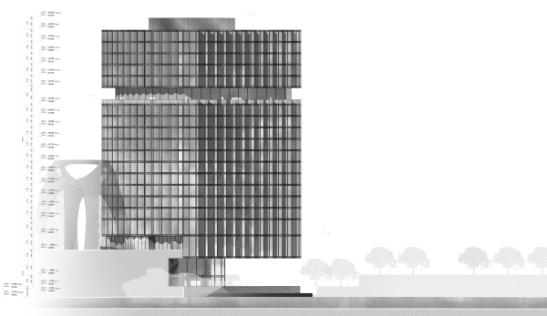 Ein 2. Preis: Entwurf von Hadi Teherani Architects (Hamburg)