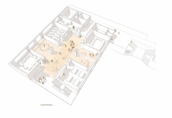 ein 3. Preis: Ackermann + Raff mit Planstatt Landschaftsarchitektur Johann Senner, Compartment