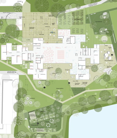 1. Preis: PPAG architects mit EGKK Landschaftsarchitektur, Grundriss EG