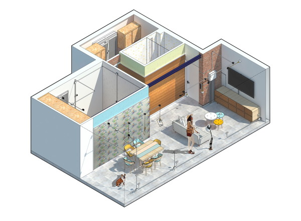 Wohnungsumbau in Madrid von Ooiio