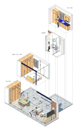 Wohnungsumbau in Madrid von Ooiio