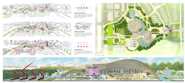 Ein 1. Preis: Hallen Allee der Architekten Guillem C. Colomer von COFO Architects (Rotterdam) und Gabriel R. Pena von PENA architecture (Rotterdam)