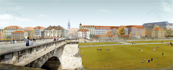 1. Preis: Bernd Albers Gesellschaft von Architekten, Blick von der Augustusbrcke