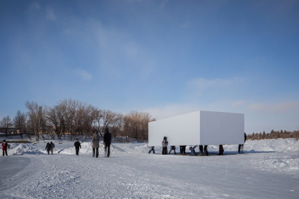 Die Installation ist Teil des alljhrlichen Warming Huts Festival in Winnipeg.