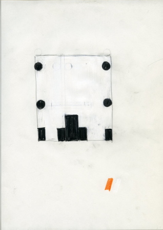 Peter Mrkli, Ohne Titel (Zeichnung aus der Sammlung von Alexander Brodsky), Bleistift und Pastell auf Papier. 21  29,7 cm