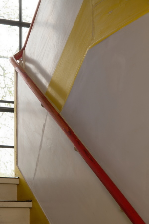 Meisterhaus Kandinsky/Klee, April 2019, Handlauf Treppenhaus Haus Kandinsky