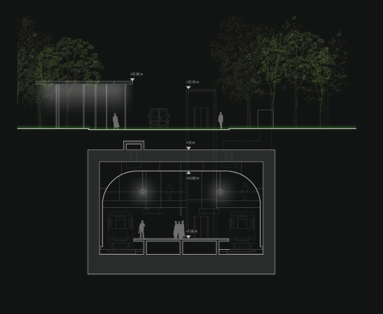 2. Preis: LIN Architekten Urbanisten, Haltestelle Dannerallee