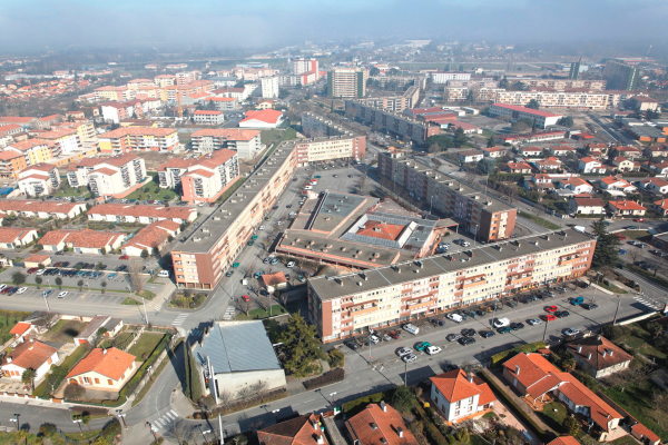 ... und vor dem Abriss der Siedlung aus den 1960er Jahren.