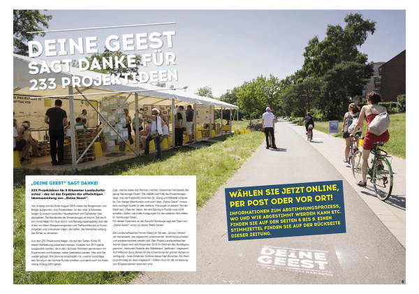 1. Preis Kategorie Kommunikative Stadtgestaltung: Deine Geest - Brgerprojekte fr Hamburgs lngsten Park