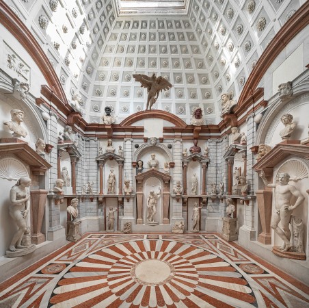 Die Antikensammlung in der Tribuna des Palazzo Grimani wurde gerade frisch rekonstruiert.