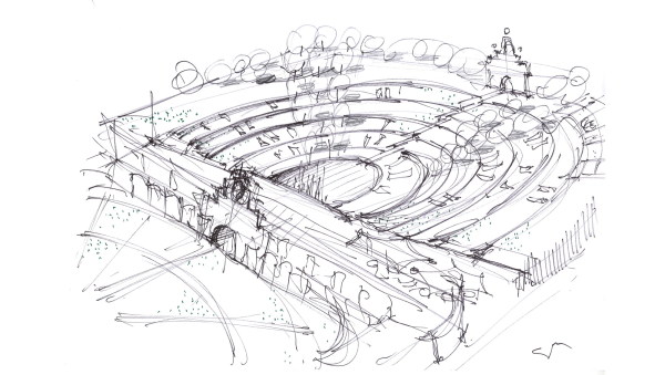 Mailand: Teatro delle Terme, Stadtpark mit ffentlichen Thermen