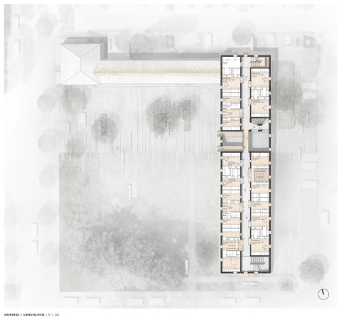 2. Preis: Brckner + Brckner Architekten (Wrzburg), Grundriss 1. OG