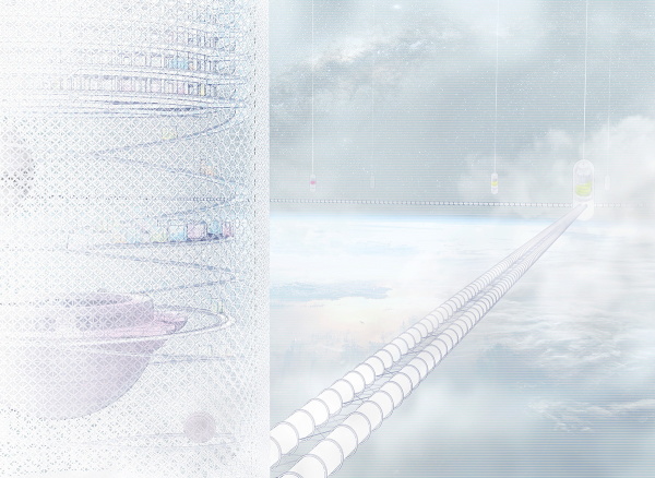 Lobende Erw�hnung: The Sky Hub: A Utopian Vision Of The Future � A Colony For Humanity von Paula Domka, Oliver Siekierka